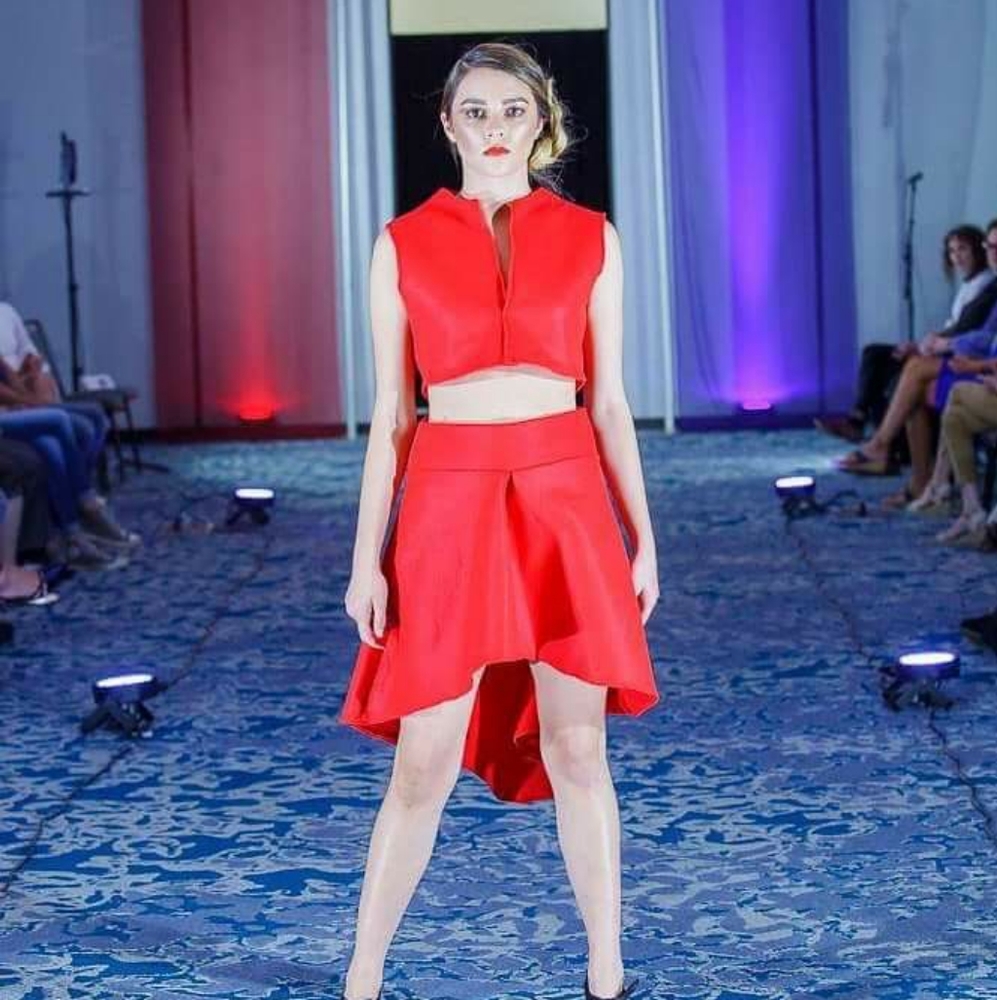 Lady in red